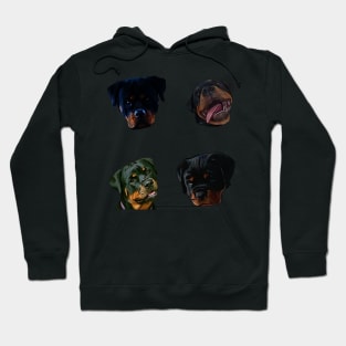 Sticker pack Rottweiler head Hoodie